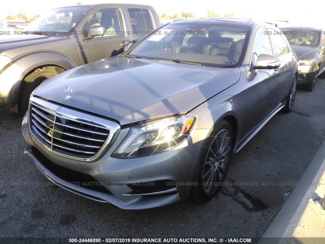 WDDUG8CB8FA071030 - 2015 MERCEDES-BENZ S 550 SILVER photo 2