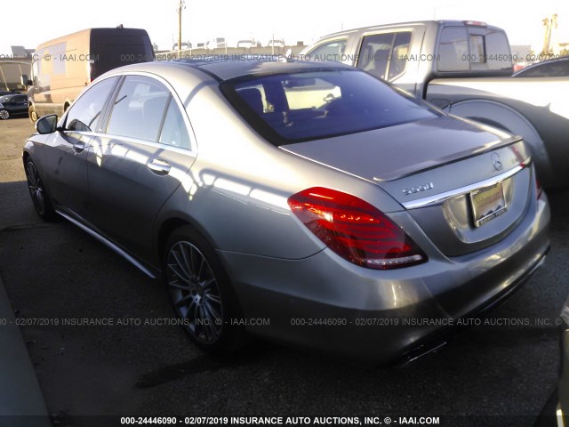 WDDUG8CB8FA071030 - 2015 MERCEDES-BENZ S 550 SILVER photo 3