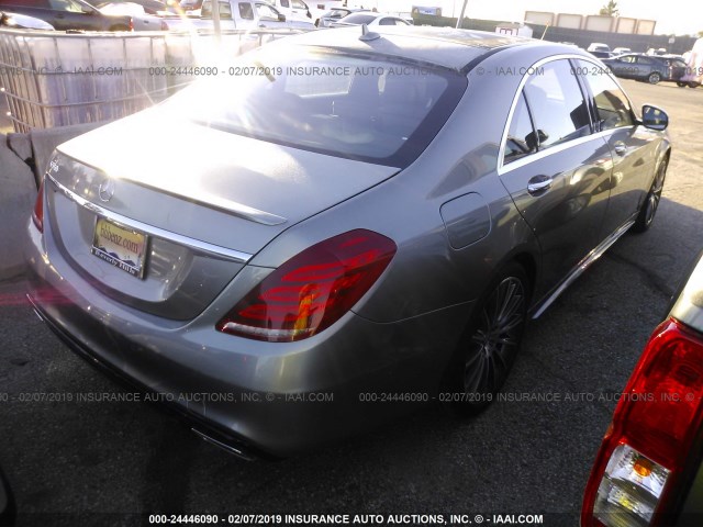 WDDUG8CB8FA071030 - 2015 MERCEDES-BENZ S 550 SILVER photo 4