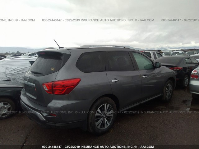 5N1DR2MN6HC697303 - 2017 NISSAN PATHFINDER S/SV/SL/PLATINUM GRAY photo 4