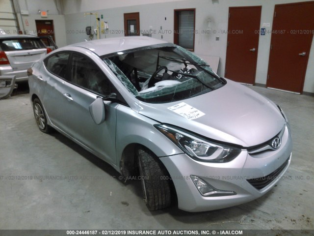 KMHDH4AE8FU229437 - 2015 HYUNDAI ELANTRA SILVER photo 1