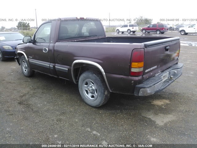 1GCEC14V0YZ328700 - 2000 CHEVROLET SILVERADO C1500 BURGUNDY photo 3