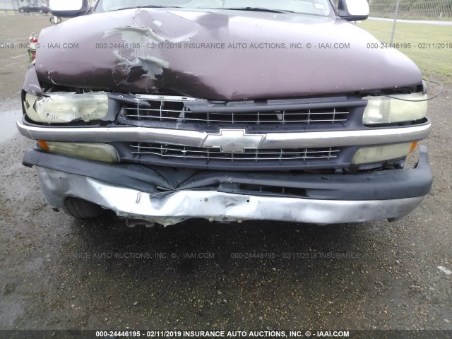 1GCEC14V0YZ328700 - 2000 CHEVROLET SILVERADO C1500 BURGUNDY photo 6