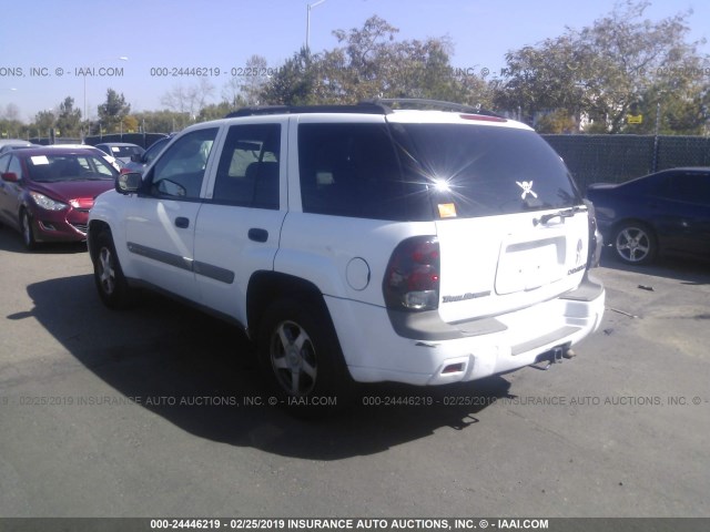 1GNDS13S942116975 - 2004 CHEVROLET TRAILBLAZER LS/LT WHITE photo 3