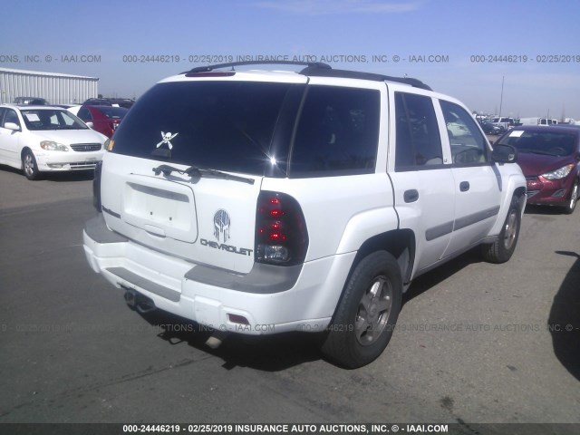 1GNDS13S942116975 - 2004 CHEVROLET TRAILBLAZER LS/LT WHITE photo 4