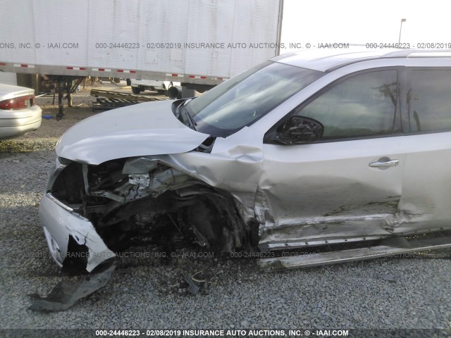 5N1AR2MN4FC715605 - 2015 NISSAN PATHFINDER S/SV/SL/PLATINUM SILVER photo 6