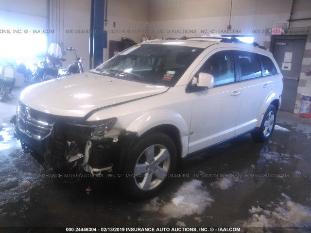 3C4PDCCG2CT275695 - 2012 DODGE JOURNEY SXT WHITE photo 2