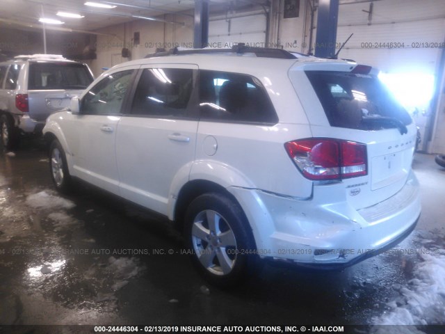 3C4PDCCG2CT275695 - 2012 DODGE JOURNEY SXT WHITE photo 3