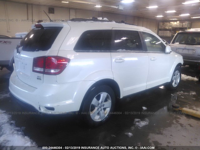 3C4PDCCG2CT275695 - 2012 DODGE JOURNEY SXT WHITE photo 4