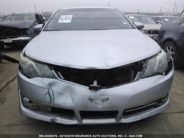 4T1BF1FK7CU201148 - 2012 TOYOTA CAMRY SE/LE/XLE SILVER photo 6