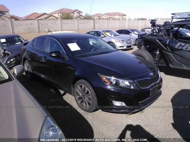 5XXGR4A74EG309774 - 2014 KIA OPTIMA SX BLACK photo 1