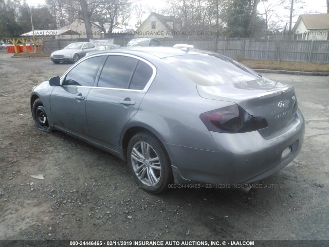 JN1CV6AR3BM403953 - 2011 INFINITI G37 GRAY photo 3