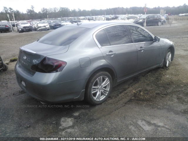 JN1CV6AR3BM403953 - 2011 INFINITI G37 GRAY photo 4