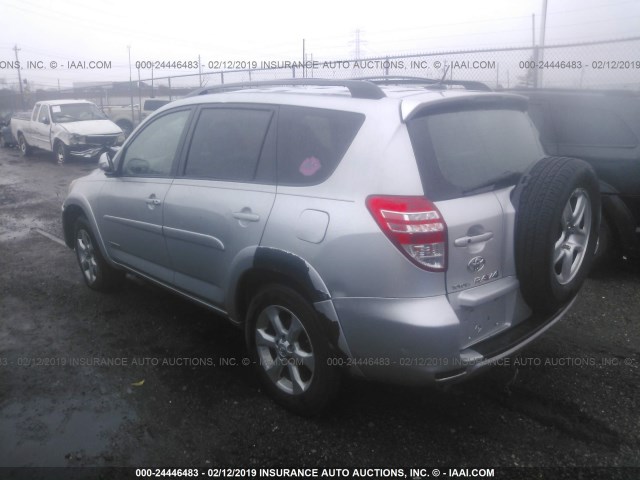 JTMYK4DV3AD004323 - 2010 TOYOTA RAV4 LIMITED SILVER photo 3