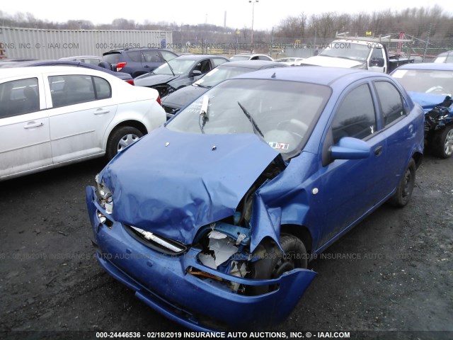 KL1TD52695B315978 - 2005 CHEVROLET AVEO LS BLUE photo 2