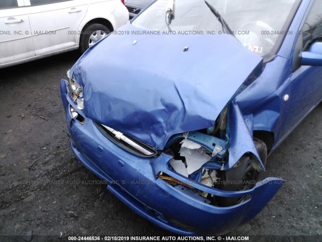 KL1TD52695B315978 - 2005 CHEVROLET AVEO LS BLUE photo 6