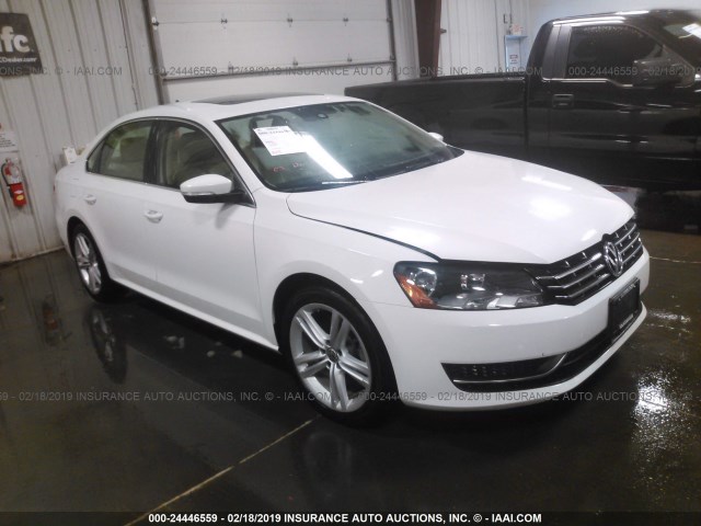 1VWBN7A38EC084177 - 2014 VOLKSWAGEN PASSAT SE WHITE photo 1