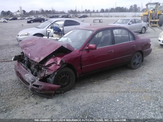 2T1BB02EXTC153717 - 1996 TOYOTA COROLLA DX BURGUNDY photo 2