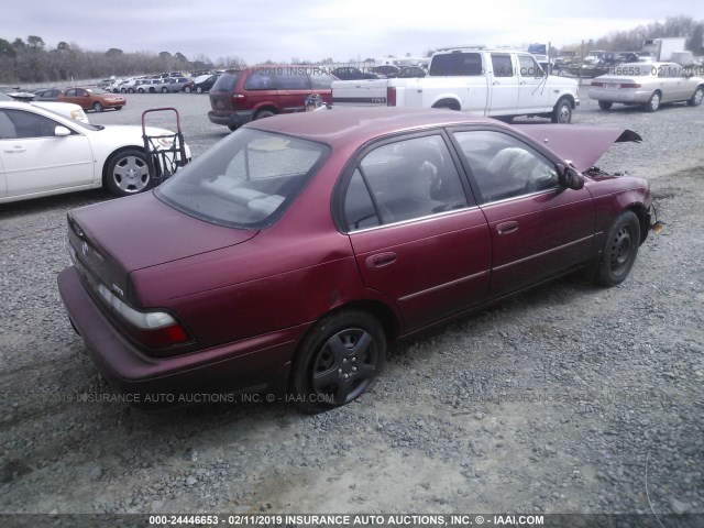 2T1BB02EXTC153717 - 1996 TOYOTA COROLLA DX BURGUNDY photo 4