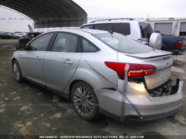 1FADP3J28FL240487 - 2015 FORD FOCUS TITANIUM SILVER photo 3