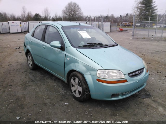 KL1TD56626B583332 - 2006 CHEVROLET AVEO LS GREEN photo 1