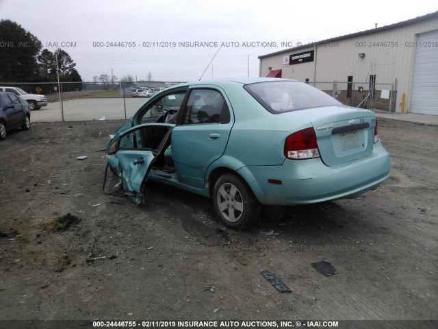 KL1TD56626B583332 - 2006 CHEVROLET AVEO LS GREEN photo 3