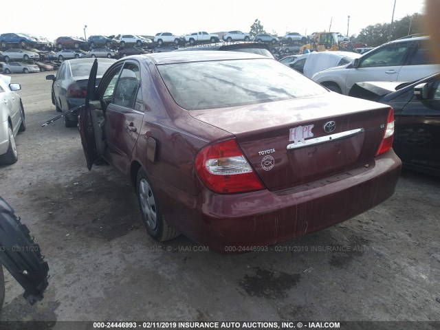 4T1BE32K34U334012 - 2004 TOYOTA CAMRY LE/XLE/SE MAROON photo 3