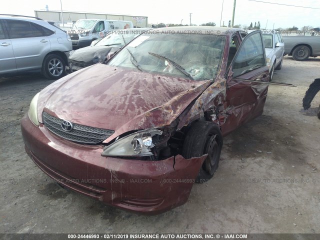 4T1BE32K34U334012 - 2004 TOYOTA CAMRY LE/XLE/SE MAROON photo 6