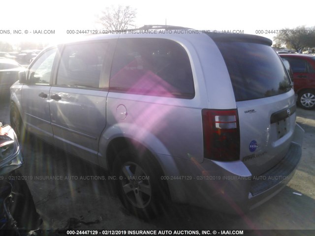 1D8HN44H58B188690 - 2008 DODGE GRAND CARAVAN SE SILVER photo 3