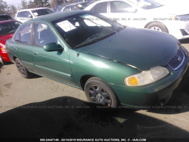 3N1CB51D72L666674 - 2002 NISSAN SENTRA XE/GXE GREEN photo 1