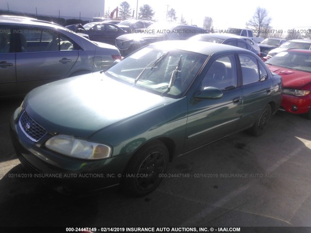 3N1CB51D72L666674 - 2002 NISSAN SENTRA XE/GXE GREEN photo 2