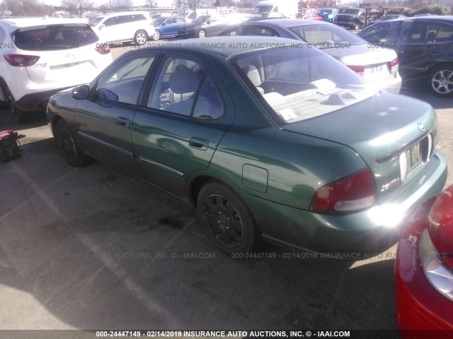 3N1CB51D72L666674 - 2002 NISSAN SENTRA XE/GXE GREEN photo 3