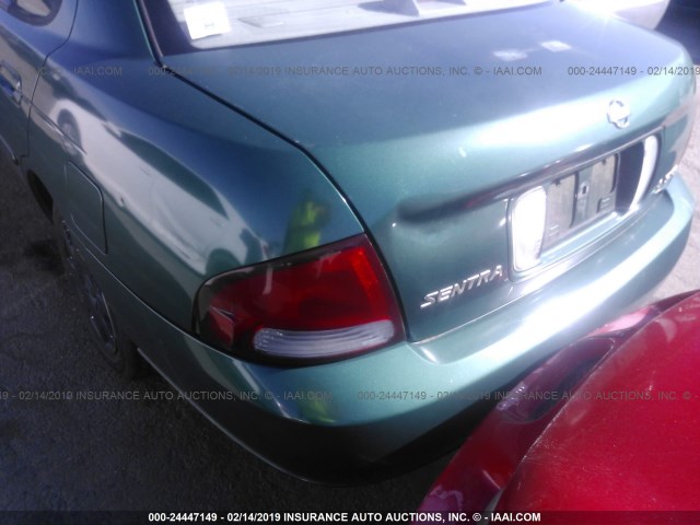 3N1CB51D72L666674 - 2002 NISSAN SENTRA XE/GXE GREEN photo 6