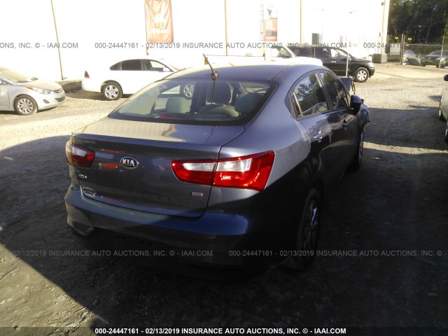 KNADM4A35G6552541 - 2016 KIA RIO BLUE photo 4