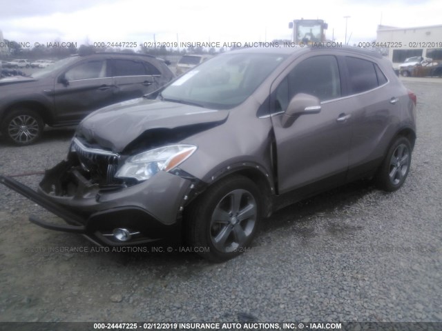 KL4CJBSB5EB545153 - 2014 BUICK ENCORE CONVENIENCE BROWN photo 2