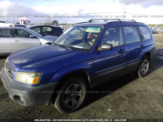 JF1SG63603G754637 - 2003 SUBARU FORESTER 2.5X BLUE photo 2