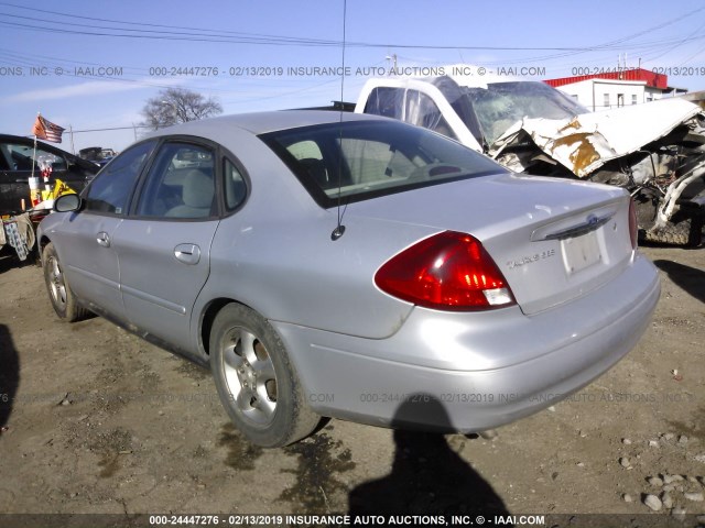 1FAFP55U11A286702 - 2001 FORD TAURUS SES SILVER photo 3