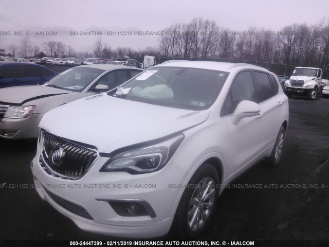 LRBFXBSAXHD153222 - 2017 BUICK ENVISION ESSENCE WHITE photo 2