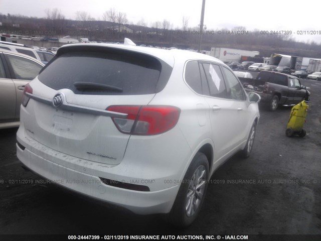LRBFXBSAXHD153222 - 2017 BUICK ENVISION ESSENCE WHITE photo 4
