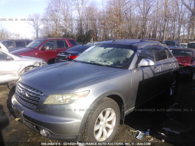 JNRAS08W75X221391 - 2005 INFINITI FX35 GRAY photo 2