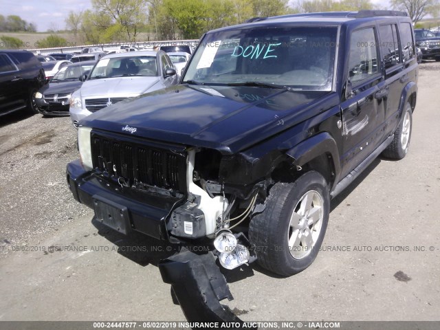 1J8HG48N26C174058 - 2006 JEEP COMMANDER BLACK photo 6