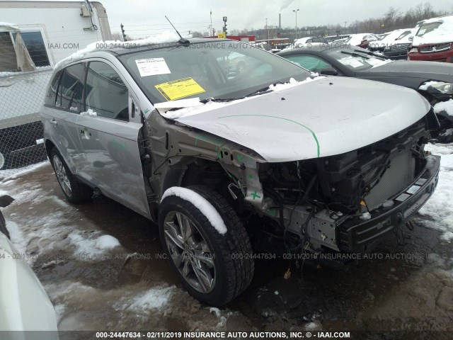 2FMDK4JC1EBA40939 - 2014 FORD EDGE SEL SILVER photo 1