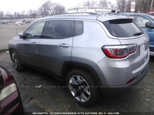 3C4NJCCB3JT362281 - 2018 JEEP COMPASS LIMITED GRAY photo 3