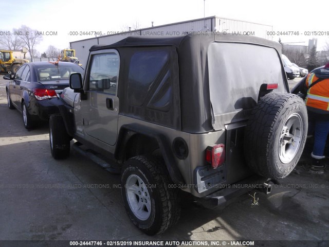 1J4FA49S94P722867 - 2004 JEEP WRANGLER / TJ SPORT GOLD photo 3