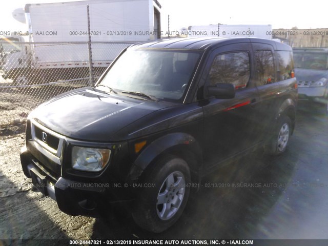 5J6YH28523L032968 - 2003 HONDA ELEMENT EX BLACK photo 2