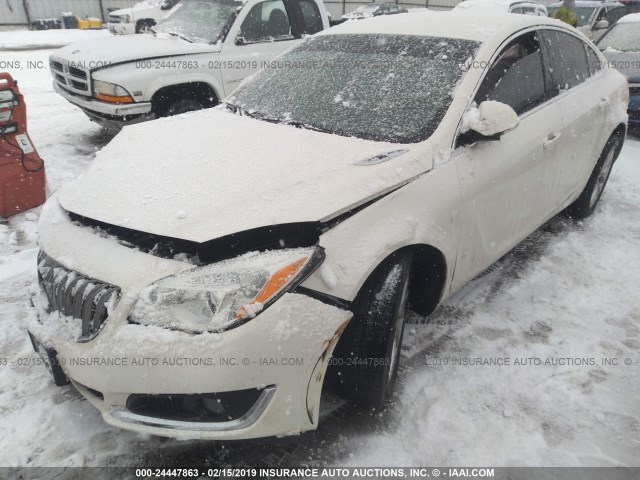 2G4GN5EX5F9185028 - 2015 BUICK REGAL PREMIUM WHITE photo 2