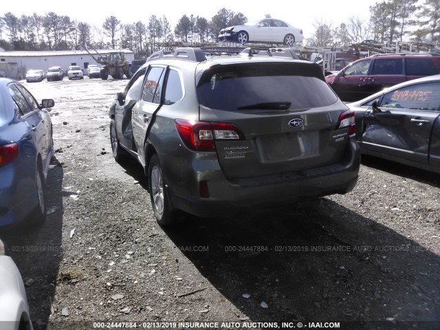 4S4BSADC0G3251540 - 2016 SUBARU OUTBACK 2.5I PREMIUM GREEN photo 3