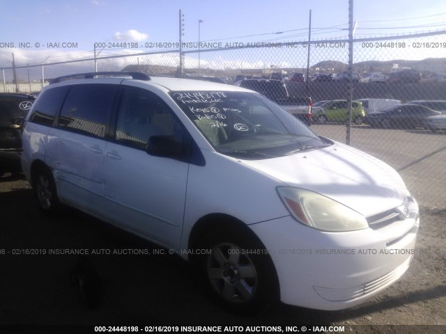 5TDZA23C34S163184 - 2004 TOYOTA SIENNA CE/LE WHITE photo 1