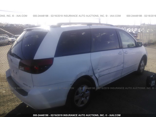 5TDZA23C34S163184 - 2004 TOYOTA SIENNA CE/LE WHITE photo 4