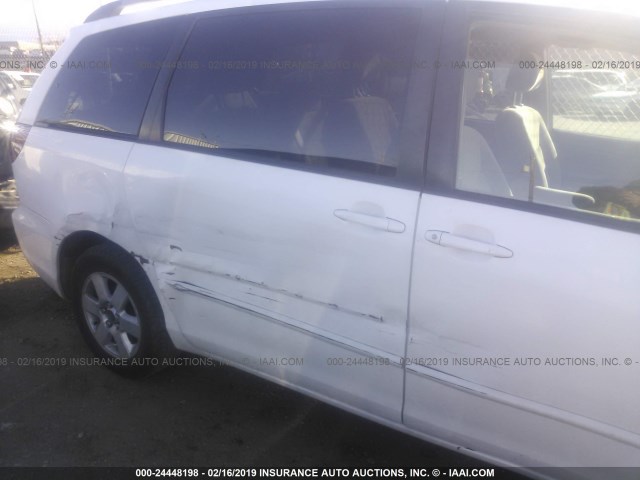 5TDZA23C34S163184 - 2004 TOYOTA SIENNA CE/LE WHITE photo 6